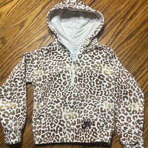 Nike Kids Brown Leopard Print Hoodie